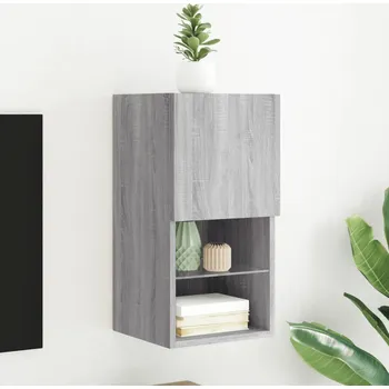 Televizní stolek TV skříňka s LED osvětlením šedá sonoma 30,5 x 30 x 60 cm - 8721012255814