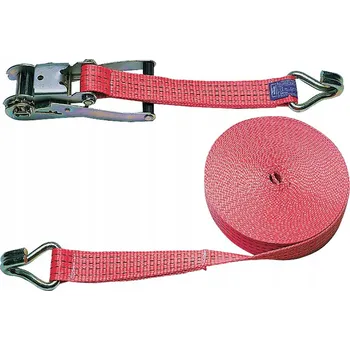 Upínací popruh Upínací popruh s ráčnou, 2dílný, červený, 8 m, 50 mm, nosnost 5 t, Kerbl