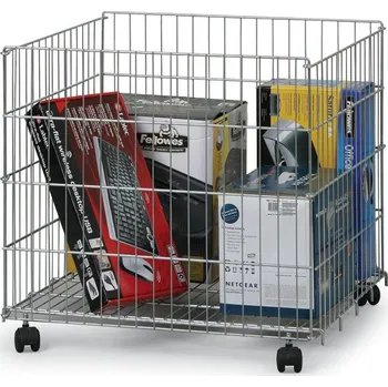 Skladový kontejner FEROPLAST spol. s.r.o Prodejní úložný koš na kolečkách Feroplast 810x650x650, pozinkovaný