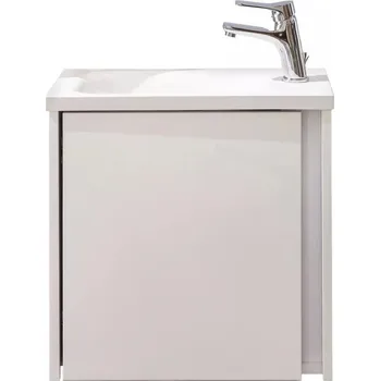 Koupelnový nábytek Lavedo Susie 50 – koupelnová skříňka s umyvadlem z litého mramoru, bílý lesk | Lavedo by Aplomo, SUSIE-50-WH