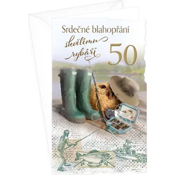 Argus 15-6563c50 přání k 50.narozeninám s klopou na peníze