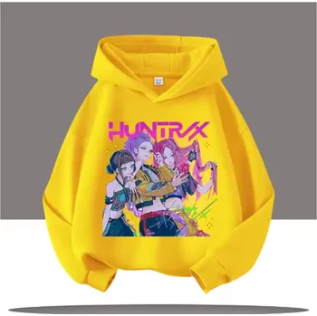 Chlapecký svetr KPop Demon Hunters (Lovkyně démonů) KPop Demon Hunters dětská mikina s potiskem (Huntrix) - mix barev Barva: žlutá (5), Velikost: 160