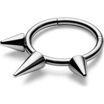 Piercing 10mm piercing segment s hroty z chirurgické oceli stříbrné barvy - Otsu