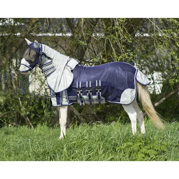 Deka pro koně Deka proti hmyzu QHP Falabella, modrá, 115 cm