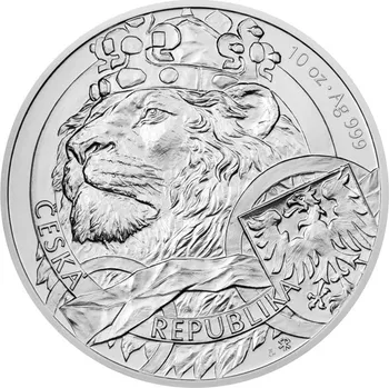 Česká mincovna Český lev 2025 10 oz stříbrná investiční mince Standard 311 g
