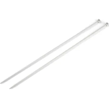 Nástroj na niť a příze Rovné jehlice č. 5, velké, stříbrná