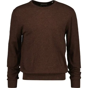 Pánský svetr SVETR GANT SLUB COTTON LINEN C-NECK HAZELNUT MELANGE