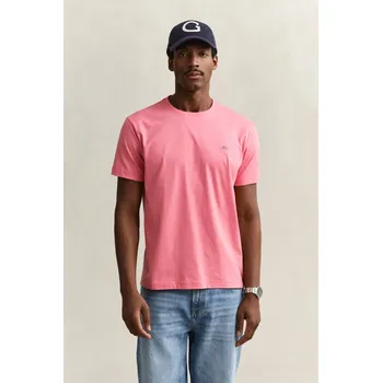 Pánské tričko TRIČKO GANT REG SHIELD SS T-SHIRT ROSE PINK