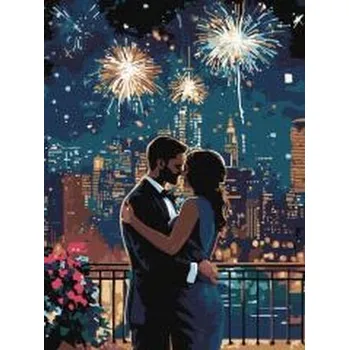 Set školních potřeb Malowanie po numerach-Chwila miłości metal 30x40cm