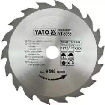 Příslušenství k nářadí Yato - Vidiový pilový kotouč na dřevo 160x20mm 18 zubů