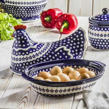 Talíř Talíř s víkem Bolesławiec 33 x 21 cm - obj. 166A