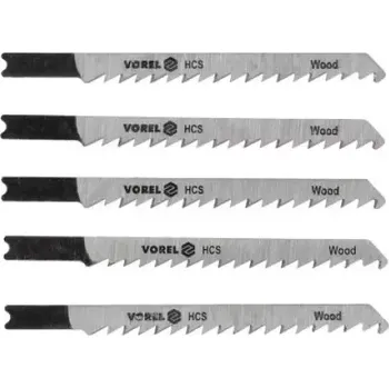 Pilový plátek Vorel - List do přímočaré pily na dřevo a plast TPI6, 100mm, 5ks