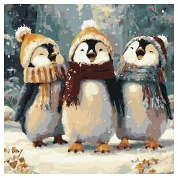 Set školních potřeb Malowanie po numerach -Szczęśliwe śpiewy 40x40cm