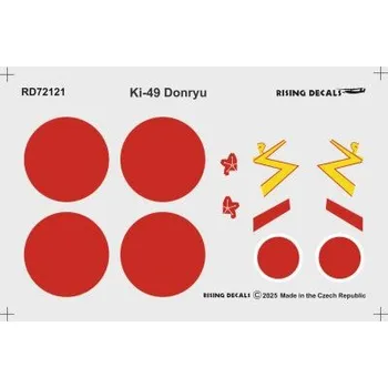 Plastikový model 1/72 Decal Ki-49 Donryu (1x camo)
