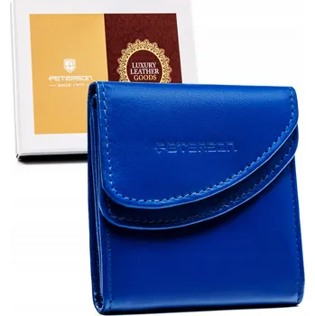 Dámská kompaktní kožená peněženka s klipem Barva: Modrá