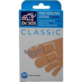 Náplast DR. SOS Classic náplast proužky mix voděodolné 20 kusů