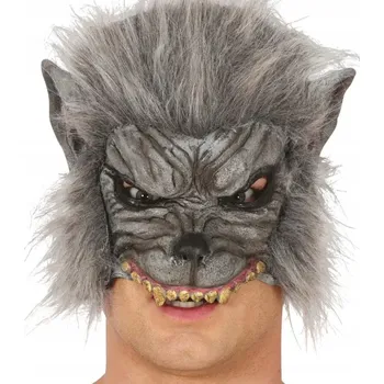 Karnevalová maska Fiestas Guirca Vlkodlak s vlasy šedá