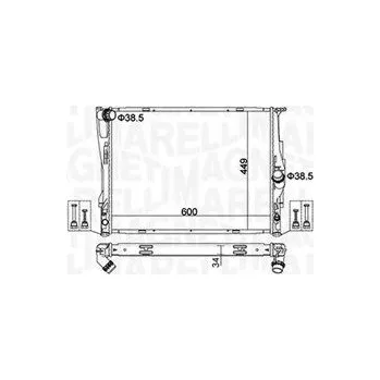 Chladič motoru Chladič, chlazení motoru MAGNETI MARELLI 350213162700