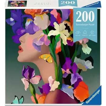 Puzzle Ravensburger Puzzle Moment Květinová hlava Iris 200 dílků