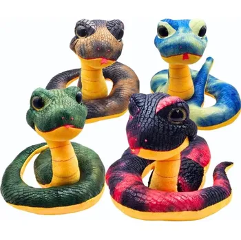 plyšák Plyšový barevný had