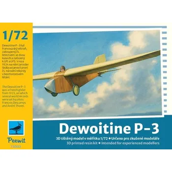 Plastikový model 1/72 Dewoitine P-3 (3D printed resin kit)