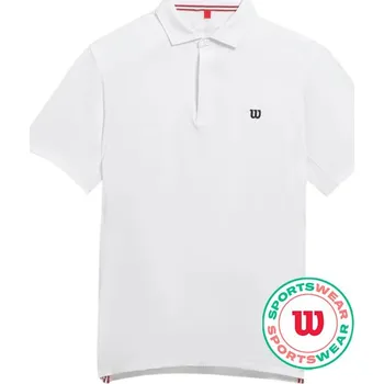 Pánské tričko Pánské tenisové polo tričko Wilson League Bílý (S)