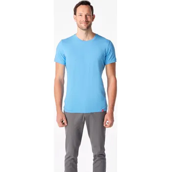 Pánské tričko CityZen - DAVOS Pánské tričko slim světle modré L