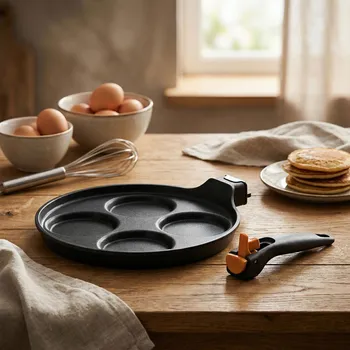 Pánev TESCOMA Smartclick 24 cm černá – pánev na volská oka a lívance s antiadhezním povrchem