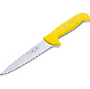 Kuchyňský nůž F. Dick ErgoGrip vykrvovací nůž 18 cm - oblý, žlutý