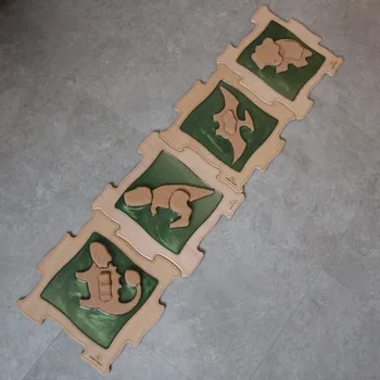 Dřevěná hračka Dřevěné senzomotorické puzzle Jurský svět - 4 ks