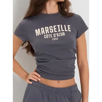 Dámská halenka Sinsay - Bavlněná halenka s&nbsp;nabíráním - námořnická modrá - 077HB-95X - 077HB-95X-S