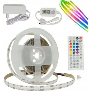 LED páska ZESTAW TAŚMA LED COB RGB DÁLKOVÝ OVLADAČ OVLADAČ NAPÁJECÍ ZDROJ 3M BAREVNÝ