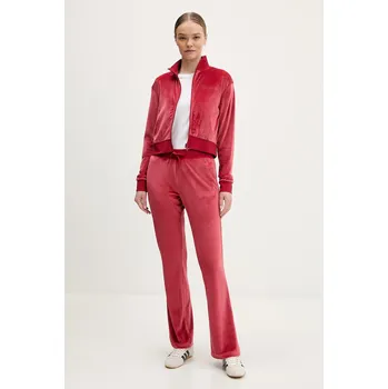 Velurová tepláková souprava adidas Glam KB8946 červená 33X, vel. S