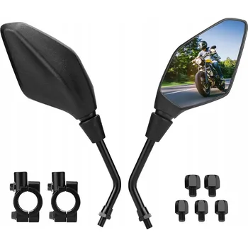 Zrcátko pro motocykl 2 KS UNIVERZÁLNÍ ZRCÁTKA PRO SKÚTR MOTOCYKL ČTYŘKOLKU ZÁVIT M8 M10