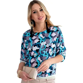 Dámská halenka Dámská vzorovaná halenka 1165_39 Hajdan Barva/Velikost: černá / XL/XXL