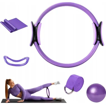 POMŮCKA PRO CVIČENÍ OBRUČ PILATES YOGA KRUH CVIČEBNÍ FIALOVÝ