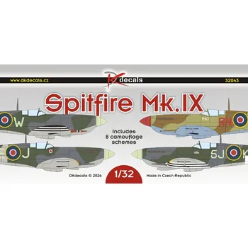 Plastikový model 1/32 Spitfire Mk.IX (8x camo)