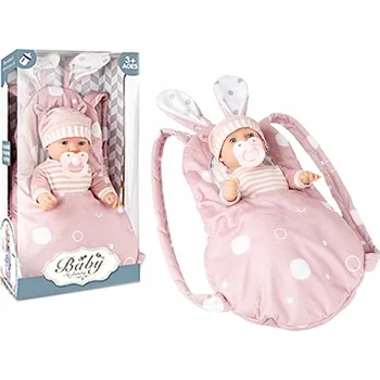 Panenka Panenka miminko s batůžkem a dudlíkem, vinylové tělo, 30 cm