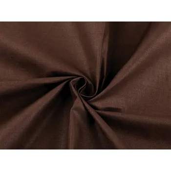 Bavlněná látka / plátno jednobarevná šíře 220 cm Balení: 1 m, Varianta: (86) hnědá - 8596475726832