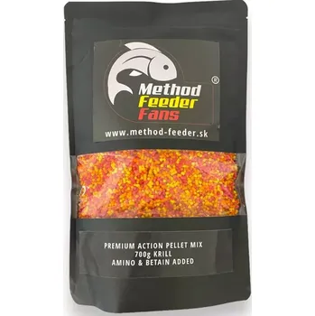 Nástraha METHOD FEEDER FANS - Pelety Action Fluo Krill 700 g