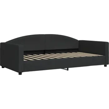 Pohovka Černá pohovka 2 v 1 s funkcí spaní, rozměry 223 x 110 x 75 cm