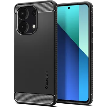 Pouzdro na mobil Spigen Rugged Armor Matte Black Xiaomi Redmi Note 13