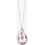 Preciosa Přívěsek s řetízkem z chirurgické oceli Nadine s českým křišťálem Preciosa, rosa AB