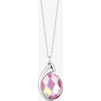 Náhrdelník Preciosa Přívěsek s řetízkem z chirurgické oceli Nadine s českým křišťálem Preciosa, rosa AB