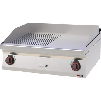 Kuchyňský gril Grilovací deska 80x51 elektrická chromovaná kombinovaná bez pode