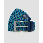 Pánský Opasek Alberto Multicolor Braided V Modré Barvě