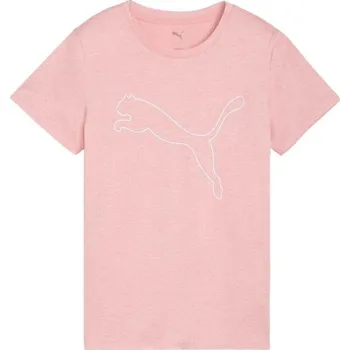 Dámské tričko Puma W TAD ESSENTIAL HEATHER LOGO TEE S Lososová, Bílá