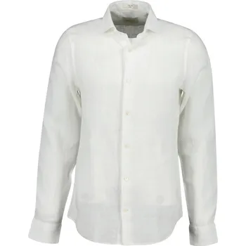 Pánské oblečení KOŠILE GANT SLIM LINEN SHIRT WHITE