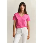 TRIČKO GANT REG SHIELD SS V-NECK T-SHIRT BRIGHT FUSCHIA