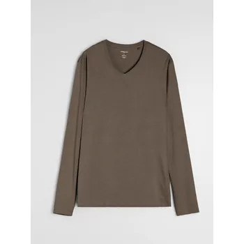 Sinsay - Bavlněné tričko Basic - hnědá - 652EY-84X - 652EY-84X-2XL-1